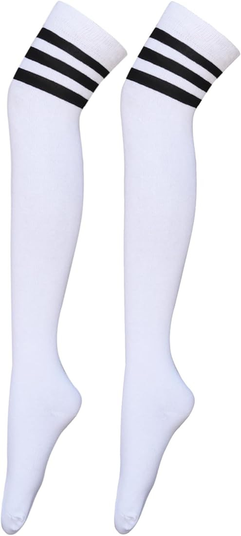 Amazon.com: Bestjybt Women Long Thigh High Socks Cotton Warm Over the Knee High Leg Warmers Boot ... | Amazon (US)
