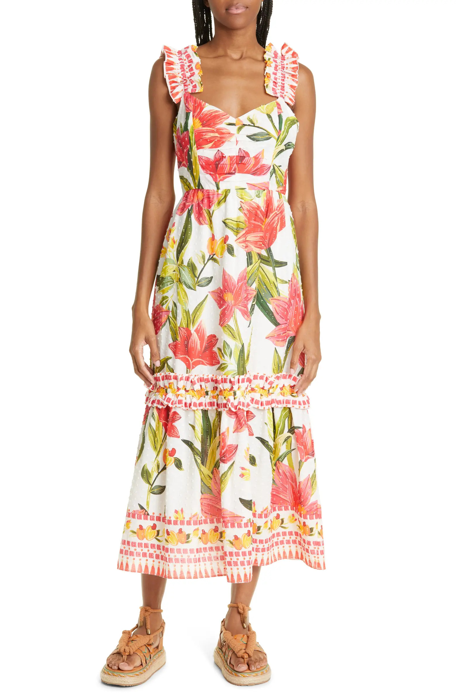 Cashew Garden Midi Dress | Nordstrom