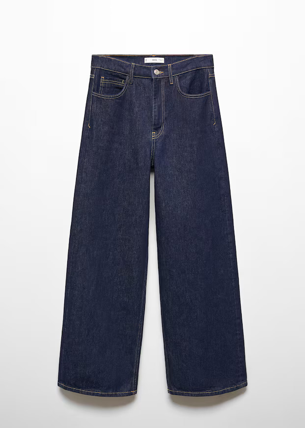 Low waist wideleg jeans -  Women | Mango USA | MANGO (US)