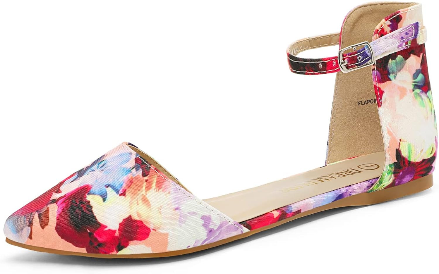 DREAM PAIRS Flapointed Women's Casual D'Orsay Pointed Plain Ballet Comfort Soft Slip On Flats Shoes | Amazon (US)