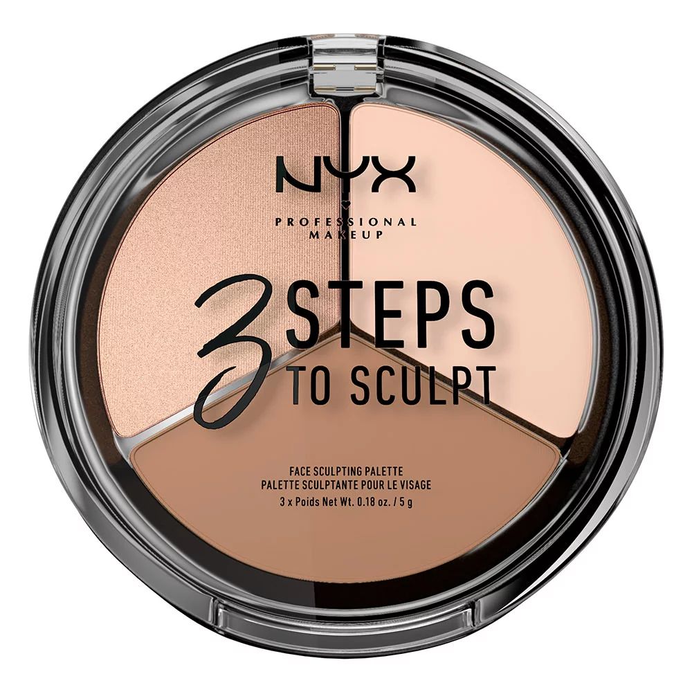 NYX Professional Makeup 3 Steps to Sculpt Face Sculpting Palette, Fair | Walmart (US)