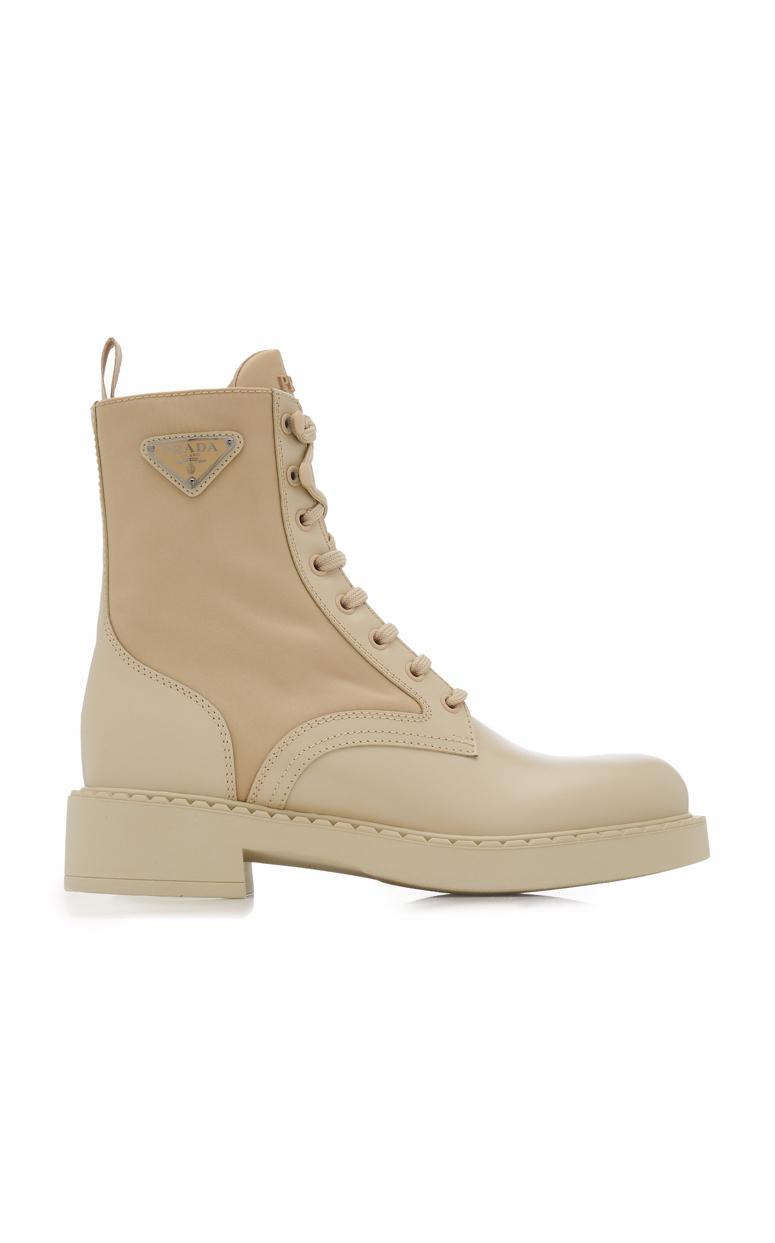 Re-Nylon and Leather Lace-Up Boots | Moda Operandi (Global)