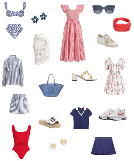 🇺🇸 outfit inspiration #fourthofjuly #summer #stripes #floral #hillhouse #staud #poolside #saks #splendid 

#LTKunder50 #LTKSeasonal #LTKsalealert