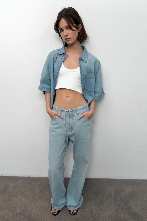 TRF FLOWY DENIM JEANS | Zara US