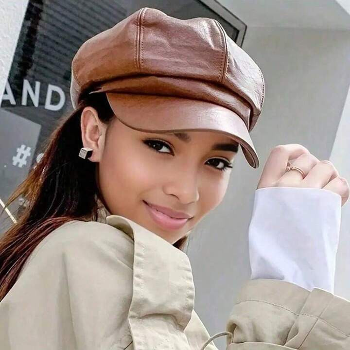 Women's Fashion Retro Solid Color Beret Hat, Versatile Comfortable And Lightweight Outdoor Travel... | SHEIN
