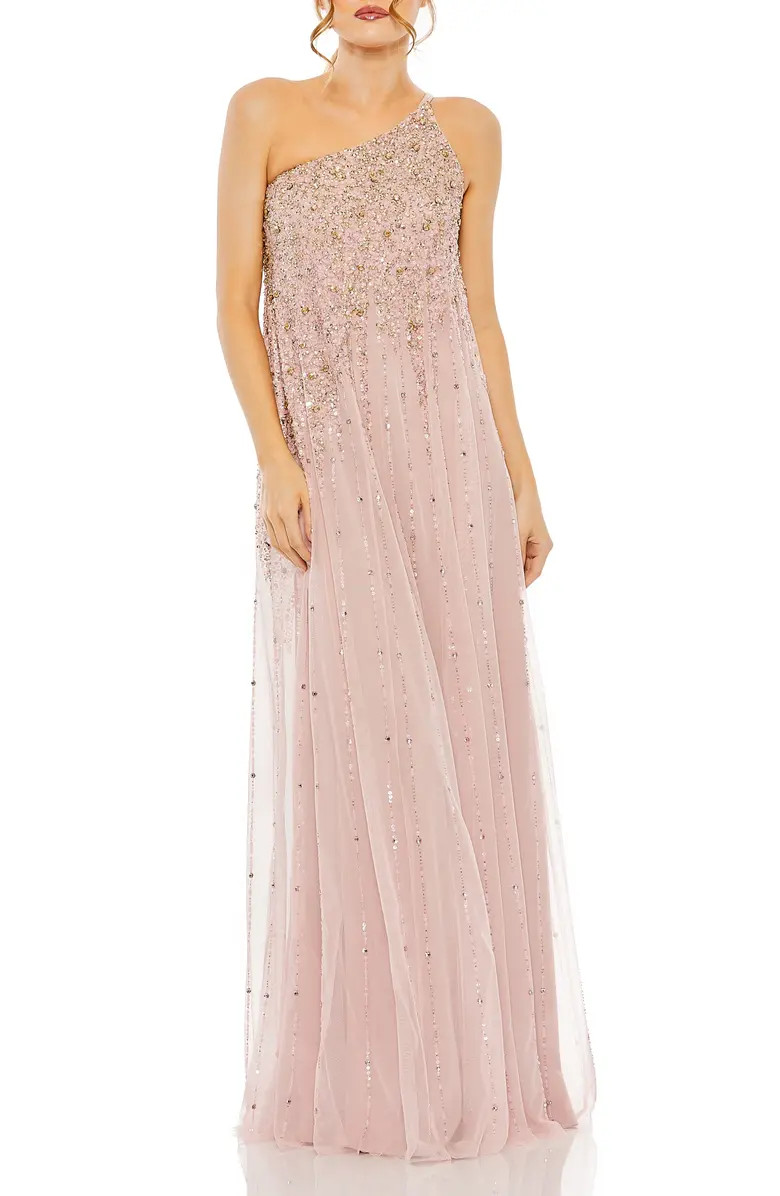 Mac Duggal Embellished One-Shoulder Evening Gown | Nordstrom | Nordstrom