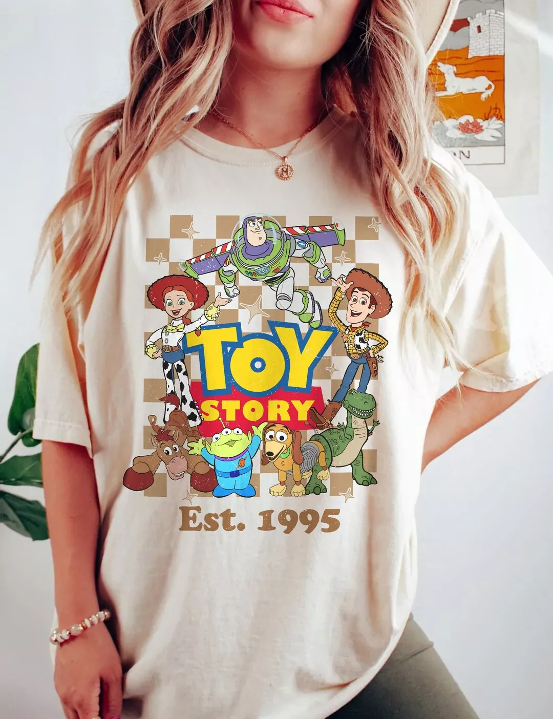 Women's Disney Vintage Toy Story Plus Size Short Sleeve T-Shirt (Juniors')  - Ivory 1X, Size: 1XL, White, by Disney