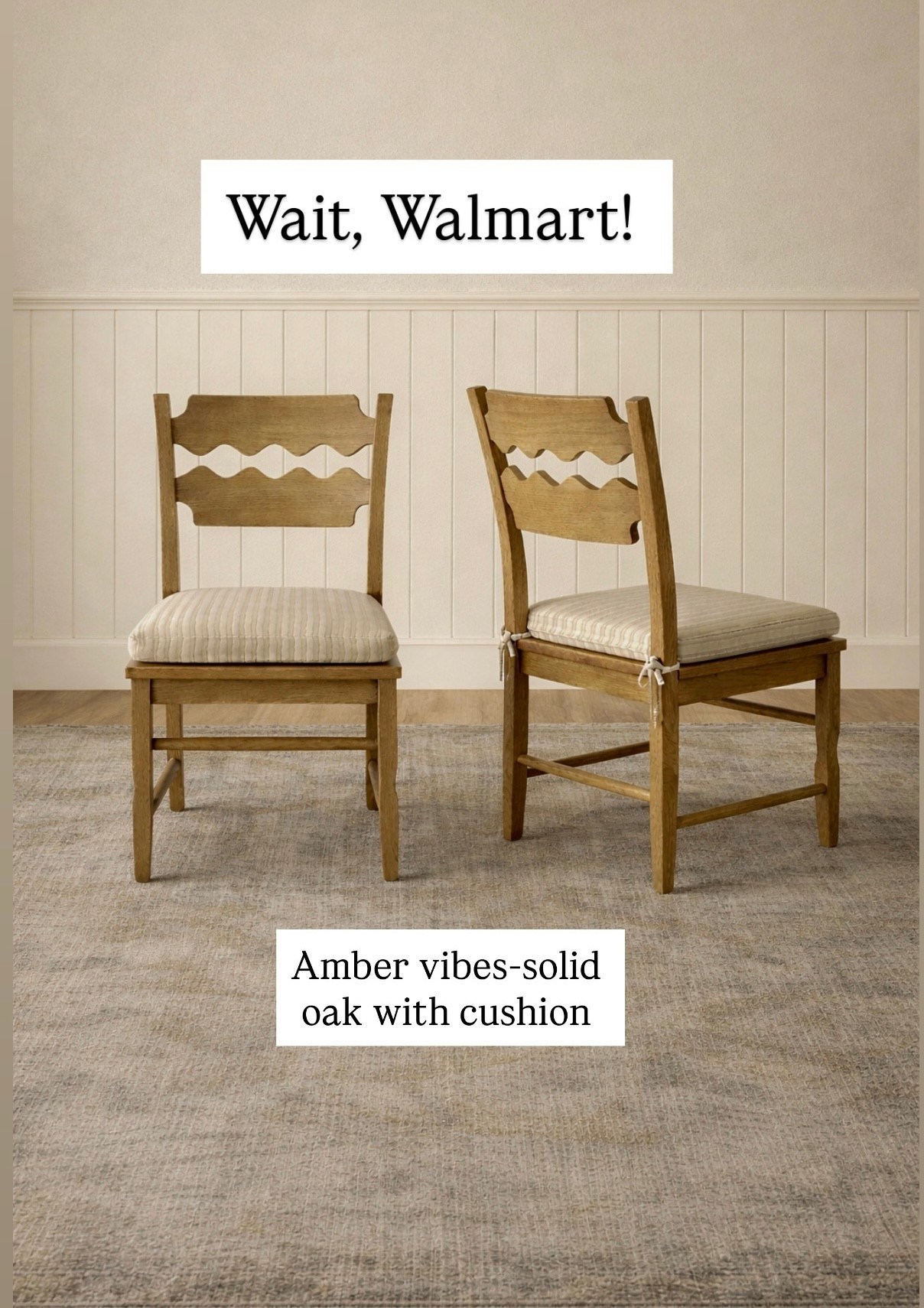 Just found these new dining chairs from Walmart they are totally Amber interior style, but for so much less, Oak, dining chair, solid wood dining chair with cushion

#LTKSaleAlert #LTKHome