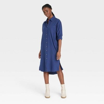 Women's Long Sleeve Button-Down Shirtdress - Universal Thread™ | Target