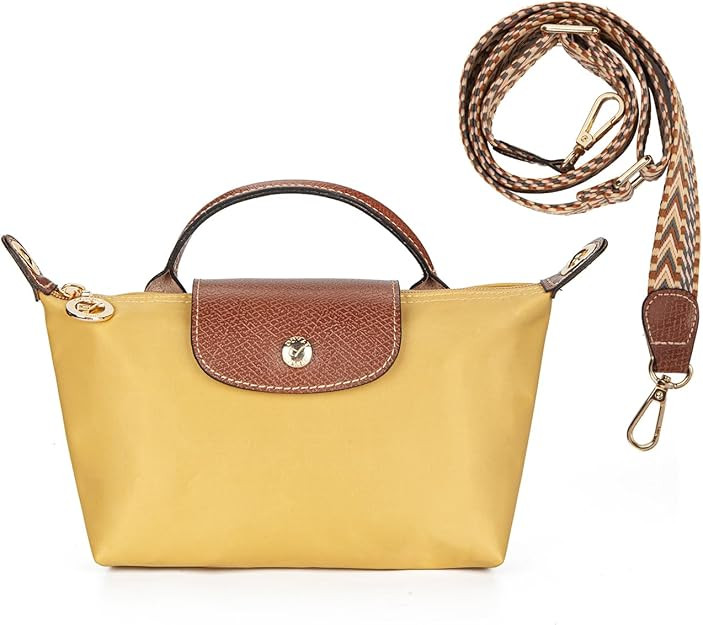 DOMAT Crossbody Bag for Women, Chic Lightweight Purse with Leather Top-handle, Compact Clutch Bag... | Amazon (US)