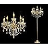Zinc Alloy Heavy Base Crystal Floor Lamp Ground Lamp Light Chandelier Color Gold | Amazon (US)