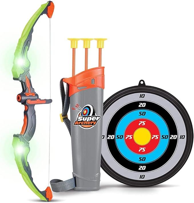 Amazon.com: SainSmart Jr. Kids Bow and Arrow Toy, Basic Archery Set Outdoor Hunting Game with 3 S... | Amazon (US)