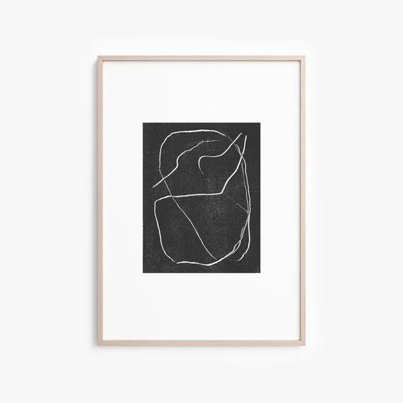 Abstract Scribble Line Art Drawing Minimal Nordic Printable | Etsy | Etsy (US)