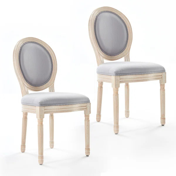 Sensabaugh Linen Upholstered King Louis Back Side Chair (Set of 2) | Wayfair North America