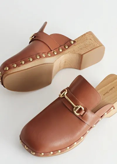 Studded Leather Wooden Deco Clogs | & Other Stories (EU + UK)
