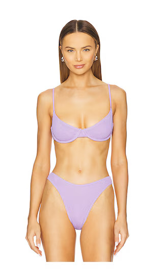 Gracie Balconette Bikini Top in Lavender Floral | Revolve Clothing (Global)