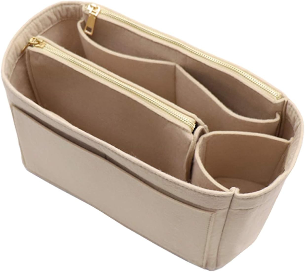 LEXSION Felt Purse Bag Organizer Insert with zipper Bag Tote Shaper Fit Speedy Neverful PM MM | Amazon (US)
