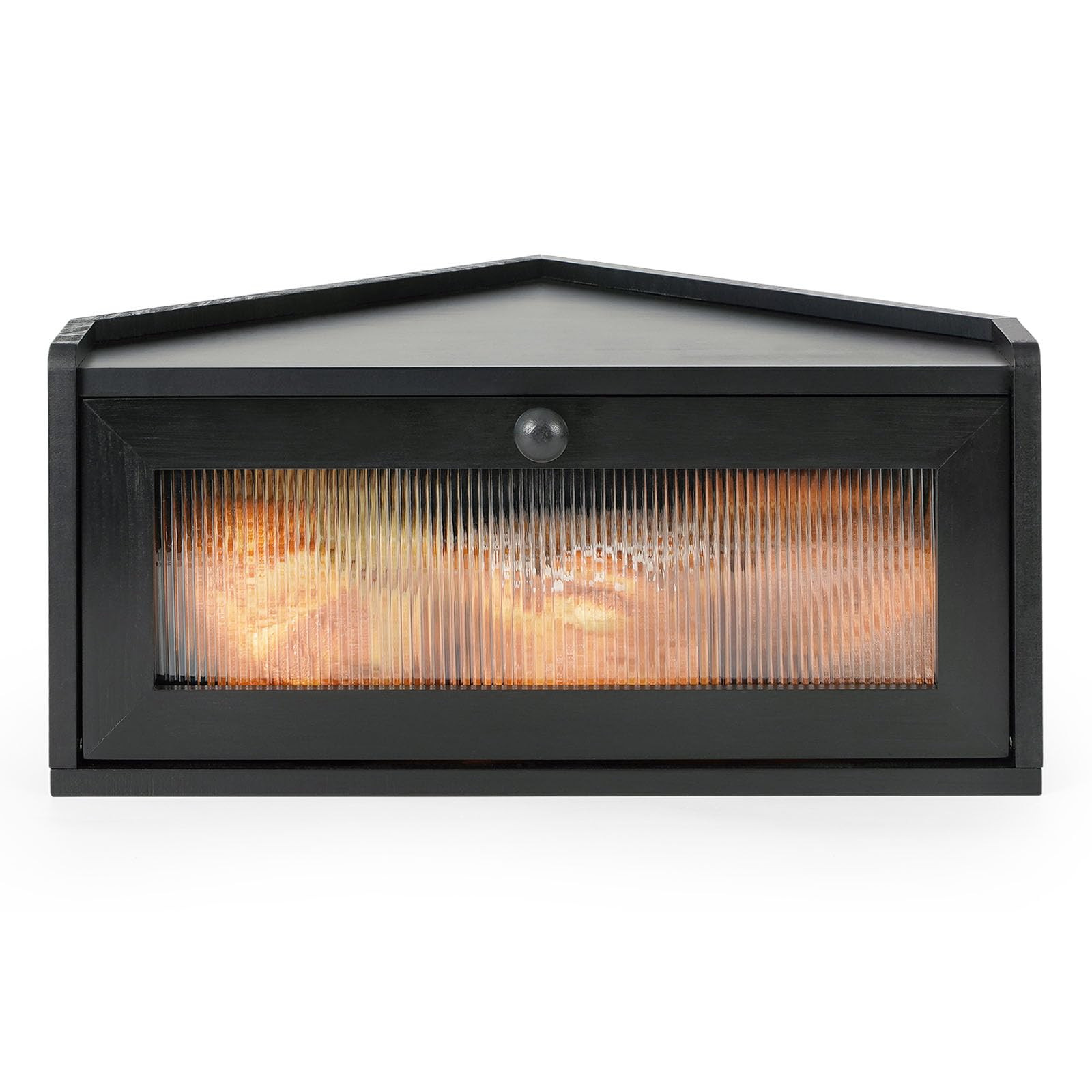 Sunhoo Bread Box for Kitchen Countertop Wooden Corner Breadbox Counter Food Storage Bin Container... | Amazon (US)