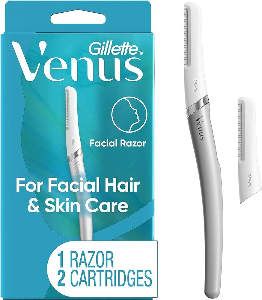 Gillette Venus Facial Razor, Exfoliating Dermaplaning Tool for Face with 2 Blade Refills, Face Ra... | Amazon (US)