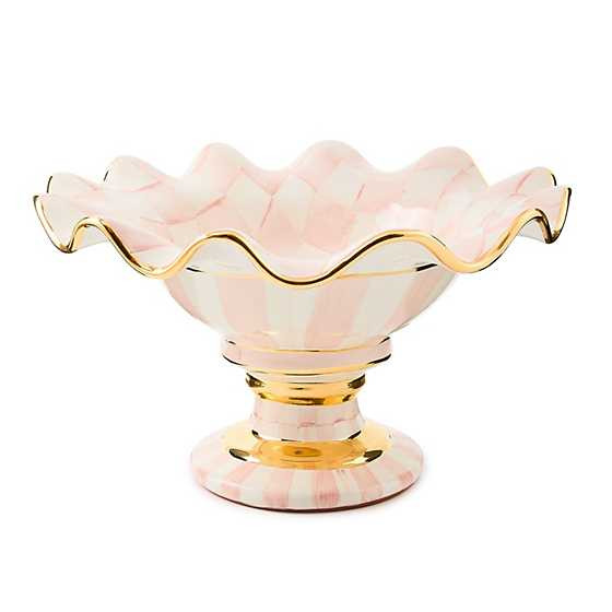 Rosy Check Ceramic Compote | MacKenzie-Childs