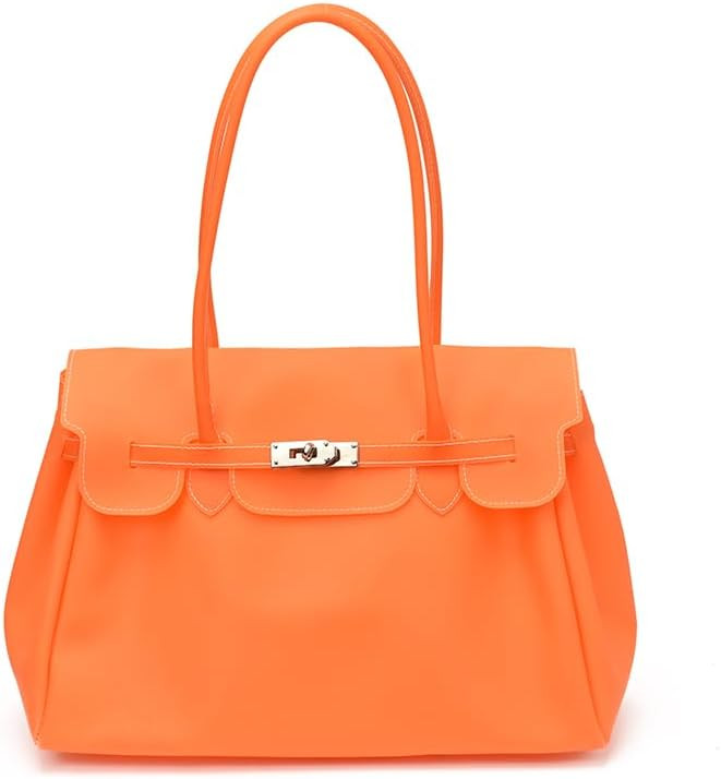 Jelly Tote Bag Y2K Style PVC Shoulder Bag Korean Fashion Summer Handag Platinum Handbag Beach Bag... | Amazon (US)