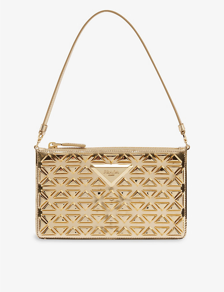 Metallic mini leather shoulder bag | Selfridges