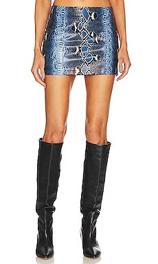 Camila Coelho Moreau Mini Skirt in Blue from Revolve.com | Revolve Clothing (Global)