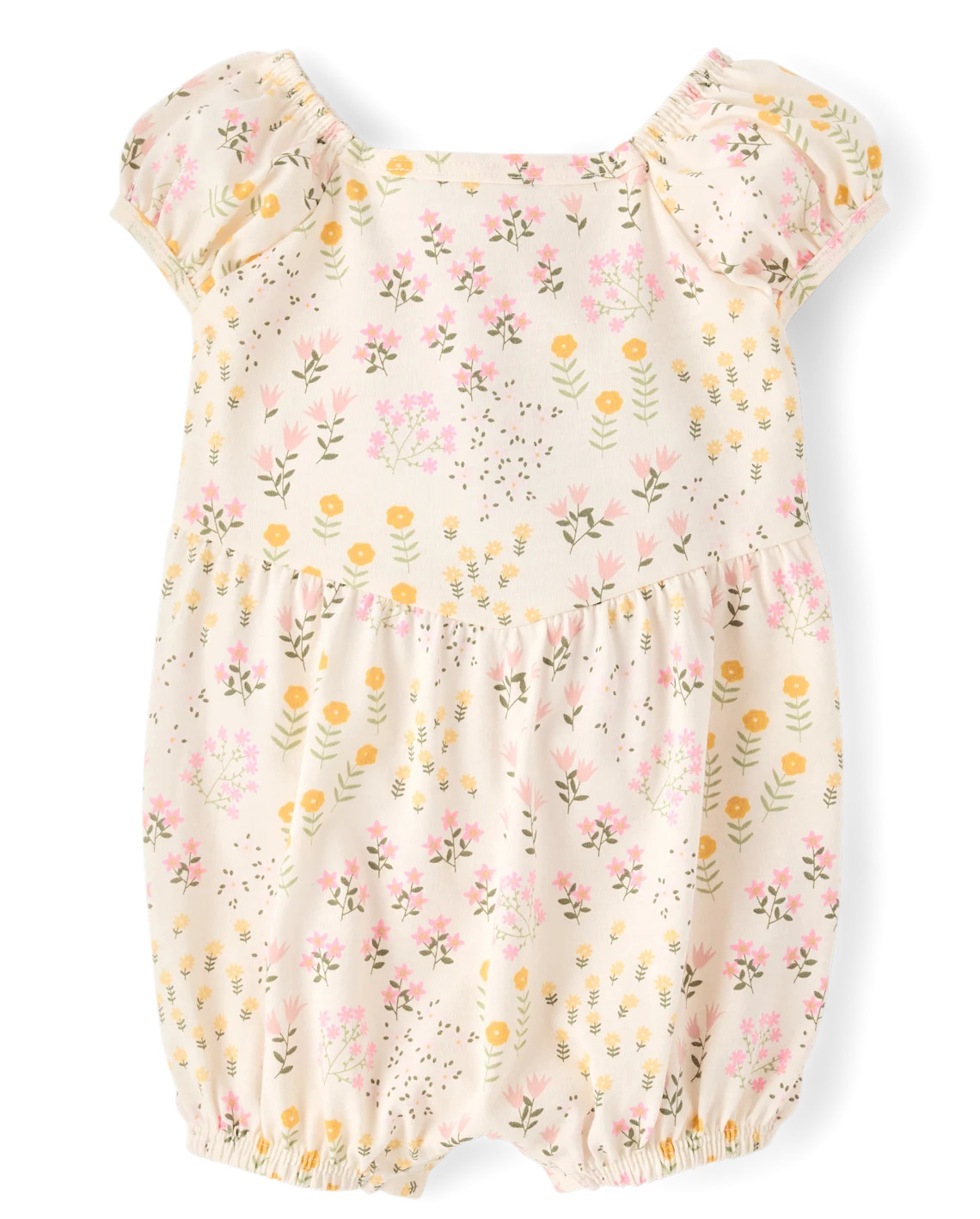 Baby Girls Floral Bubble Romper - white | The Children's Place