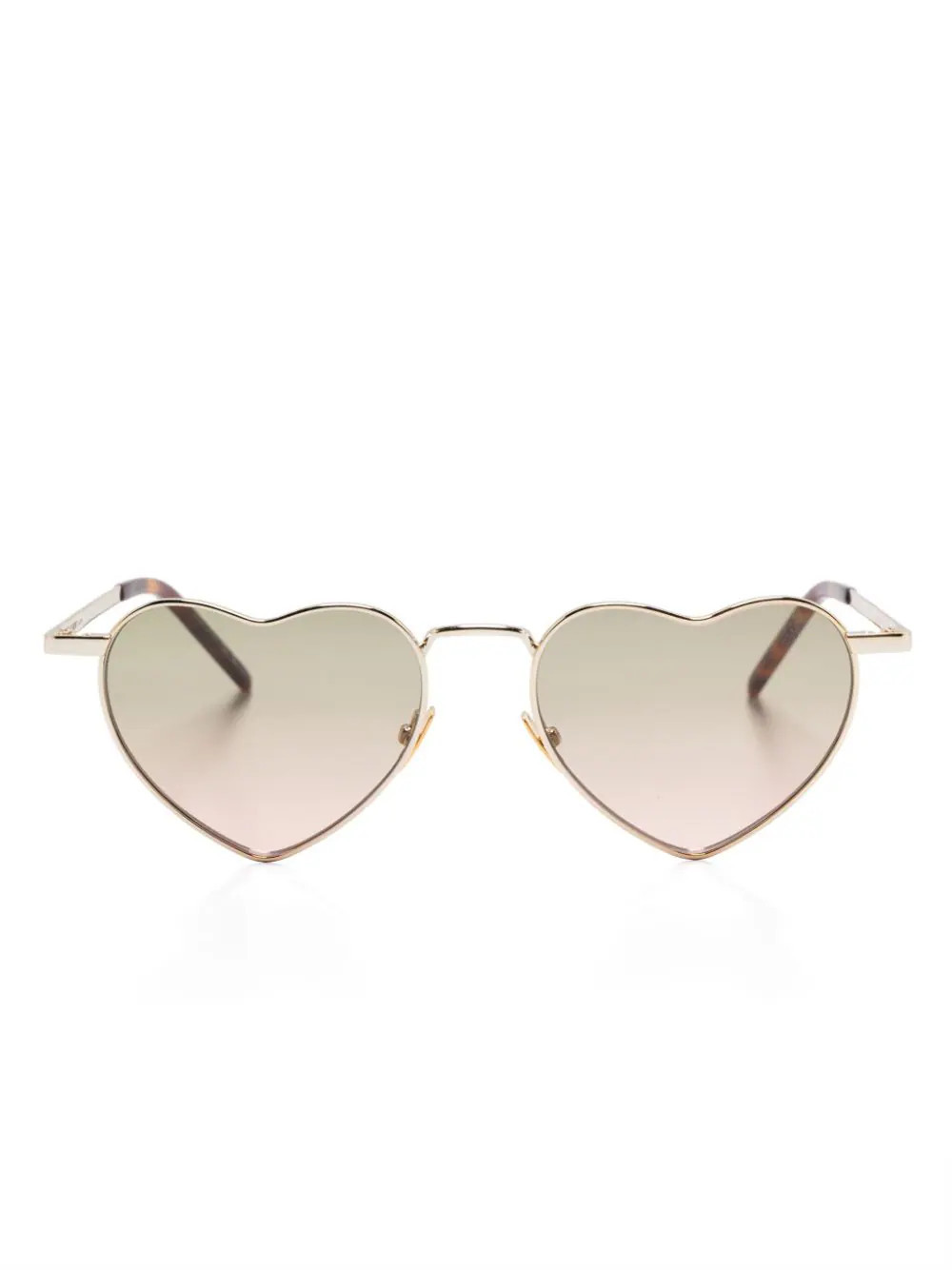 Saint Laurent Eyewear heart-frame sunglasses - Gold | Farfetch Global