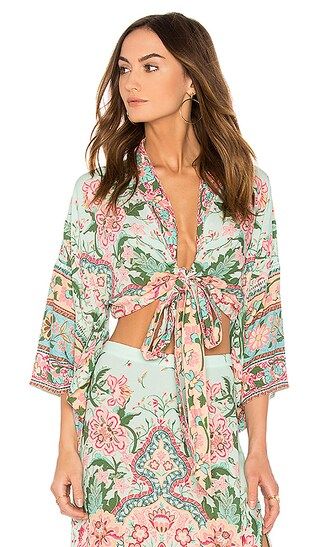 Spell & The Gypsy Collective Lotus Kimono Top in Peacock | Revolve Clothing