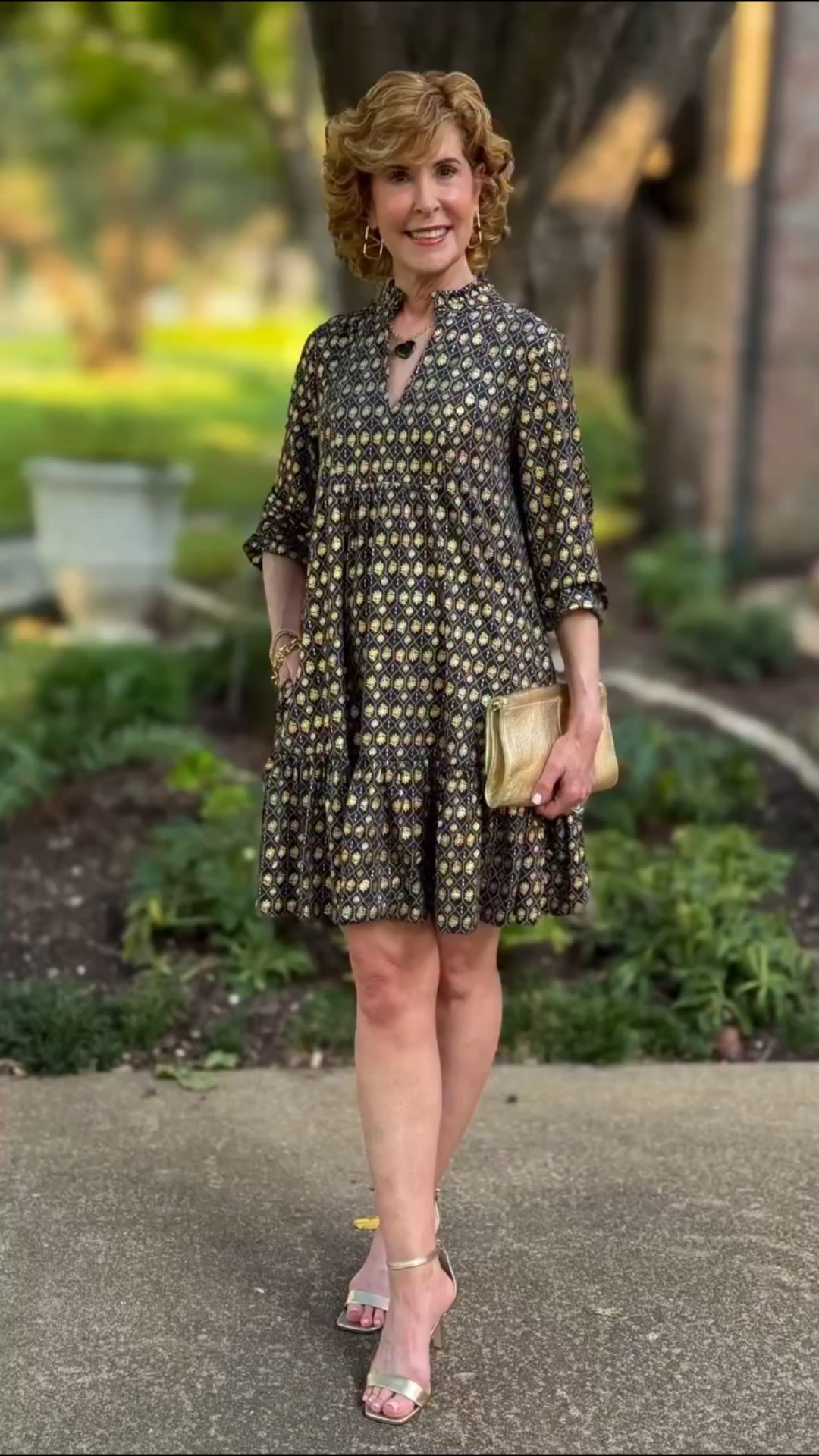 The relaxed and flattering silhouette, shimmering metallic print, and tiered skirt with pockets makes this dress both festive and functional. Plus, the UPF 50+ fabric is lightweight, and designed with pretty feminine details—like a bracelet-length blouson sleeve and a ruffle collar.

Use code SUZY15 for 15% off!

#LTKSeasonal #LTKHoliday #LTKStyleTip