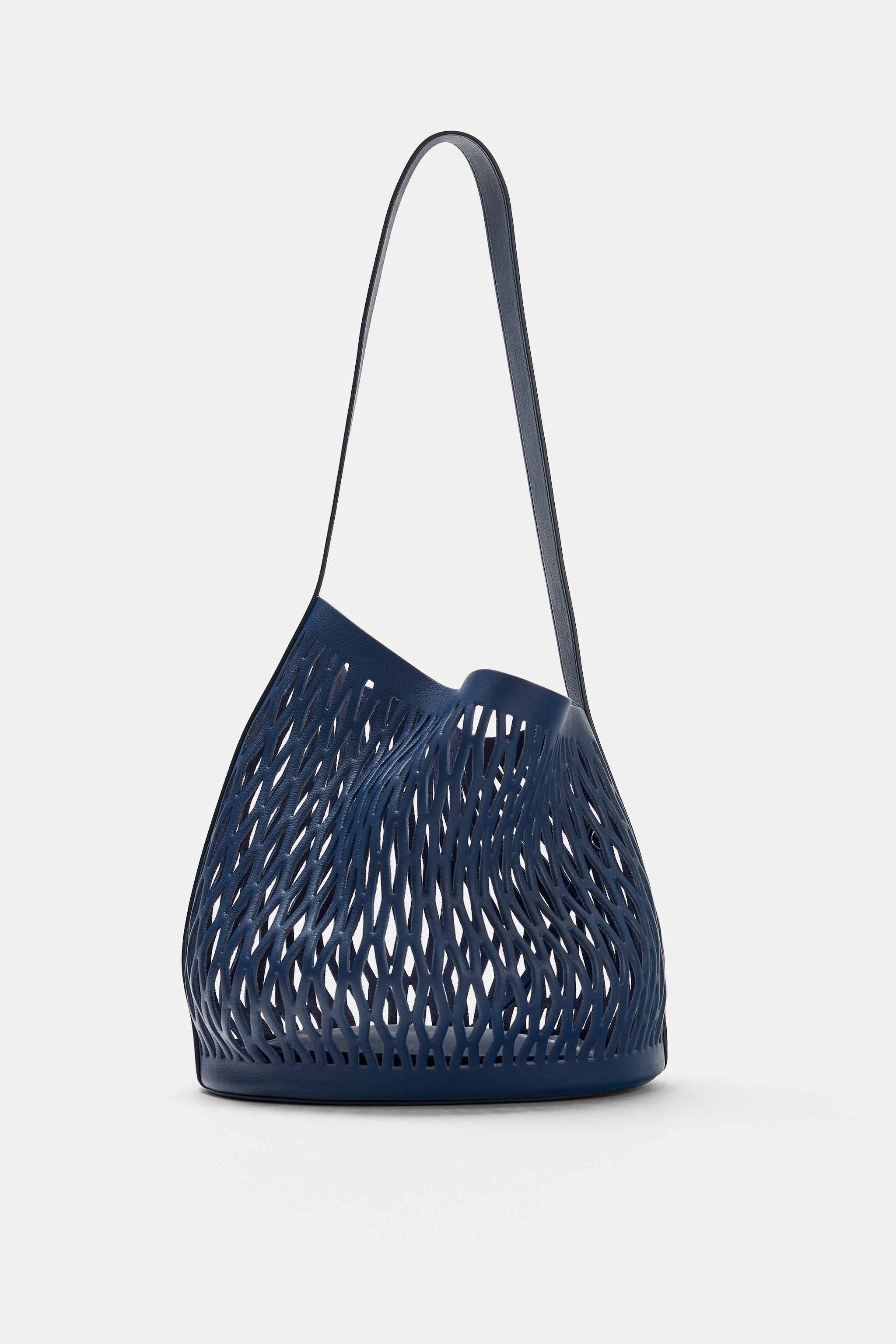 OPENWORK LEATHER SHOULDER BAG | Zara UK
