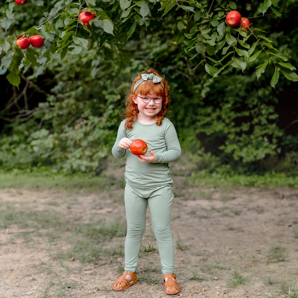 Long Sleeve Pajamas in Thyme | Kyte Baby