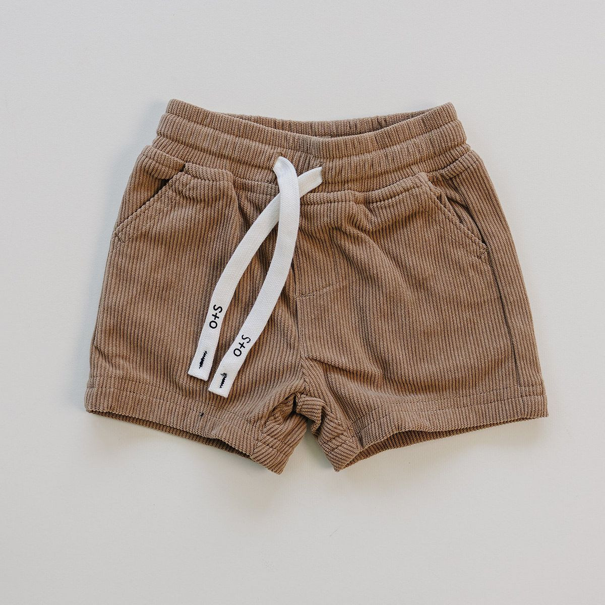 Kids Bennie Corduroy Drawstring Shorts Brown 6-12M - Olive + Scout | Target