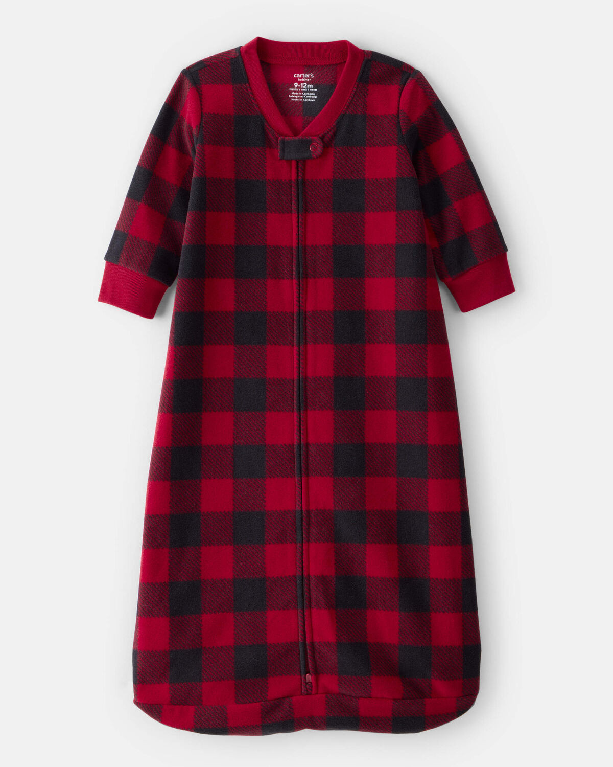 Baby Checkered Print Loose Fit Long-Sleeve Wearable Blanket | Carter's Inc