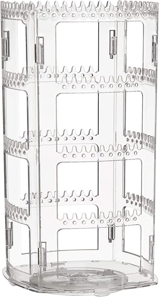 Sooyee 360 Rotating Earring Holder and Jewelry Organizer, 4 Tiers Jewelry Rack Display Classic St... | Amazon (US)