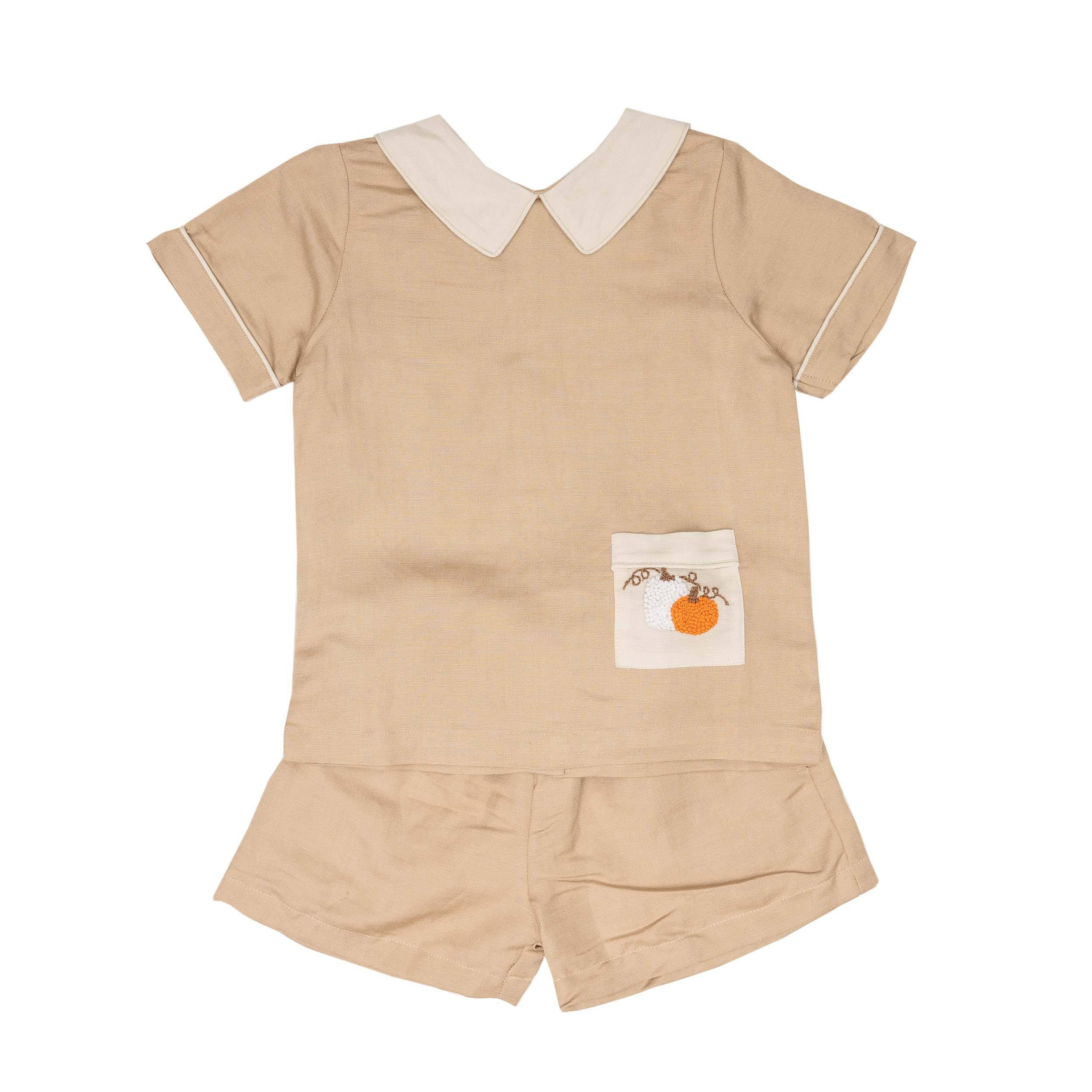 Benjamin Tan Pumpkin Short Set | The Oaks Apparel Company