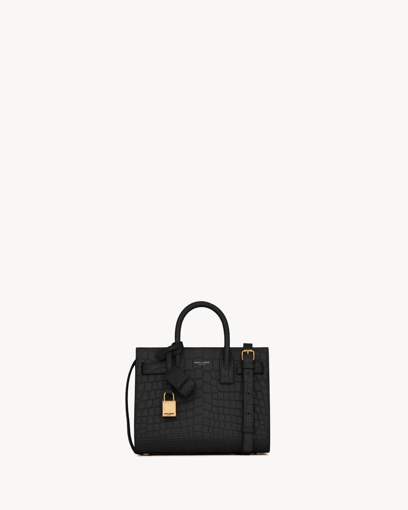 sac de jour nano in crocodile-embossed matte leather | Saint Laurent Inc. (Global)