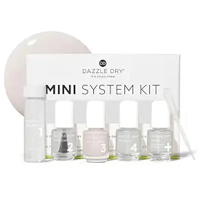 Dazzle Dry Mini Kit 4 Step System - At First Blush - A pale, subtle off-white pink. Full coverage... | Amazon (US)