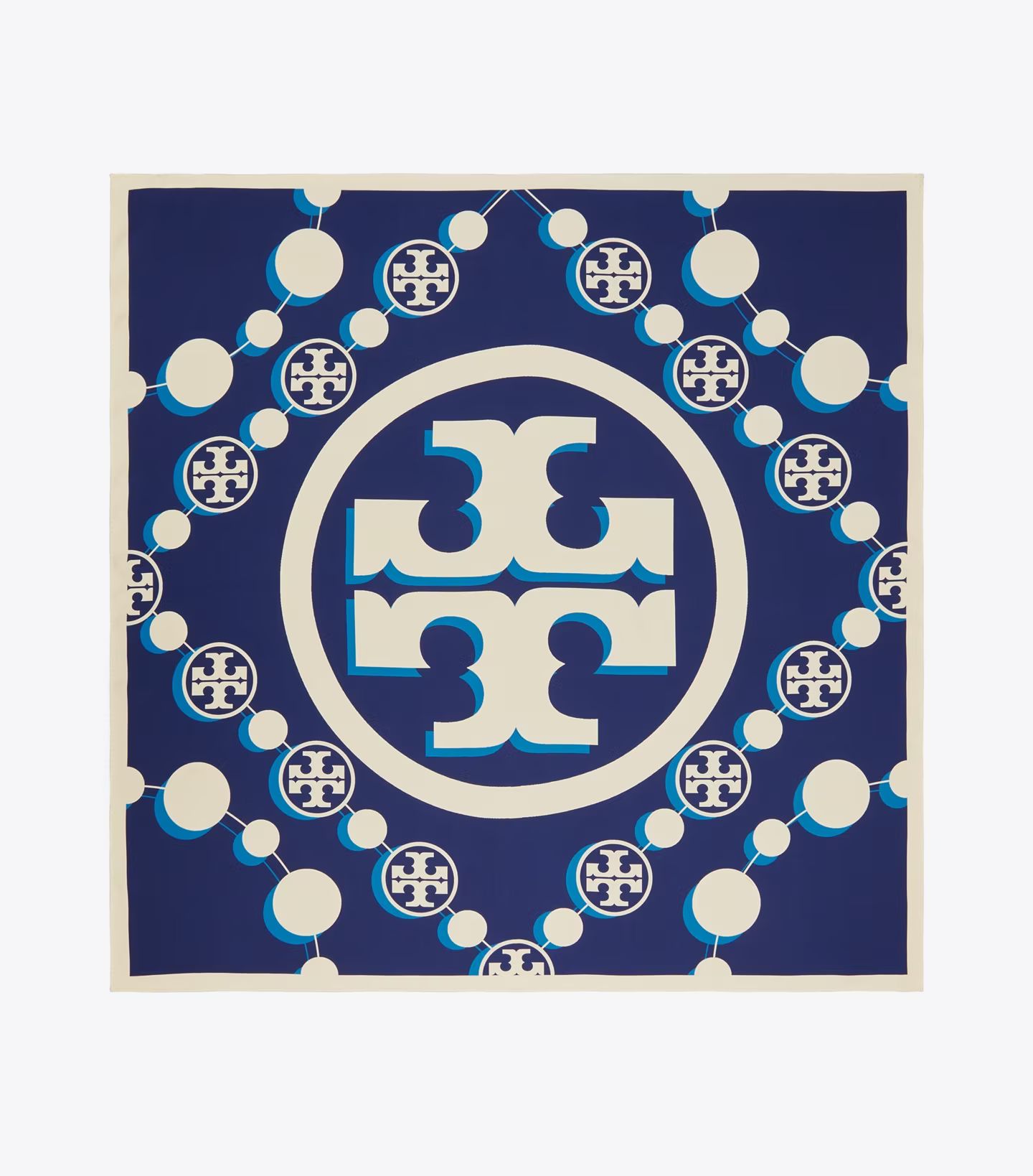 3D T MONOGRAM DOUBLE-SIDED SILK SQUARE SCARF | Tory Burch (US)