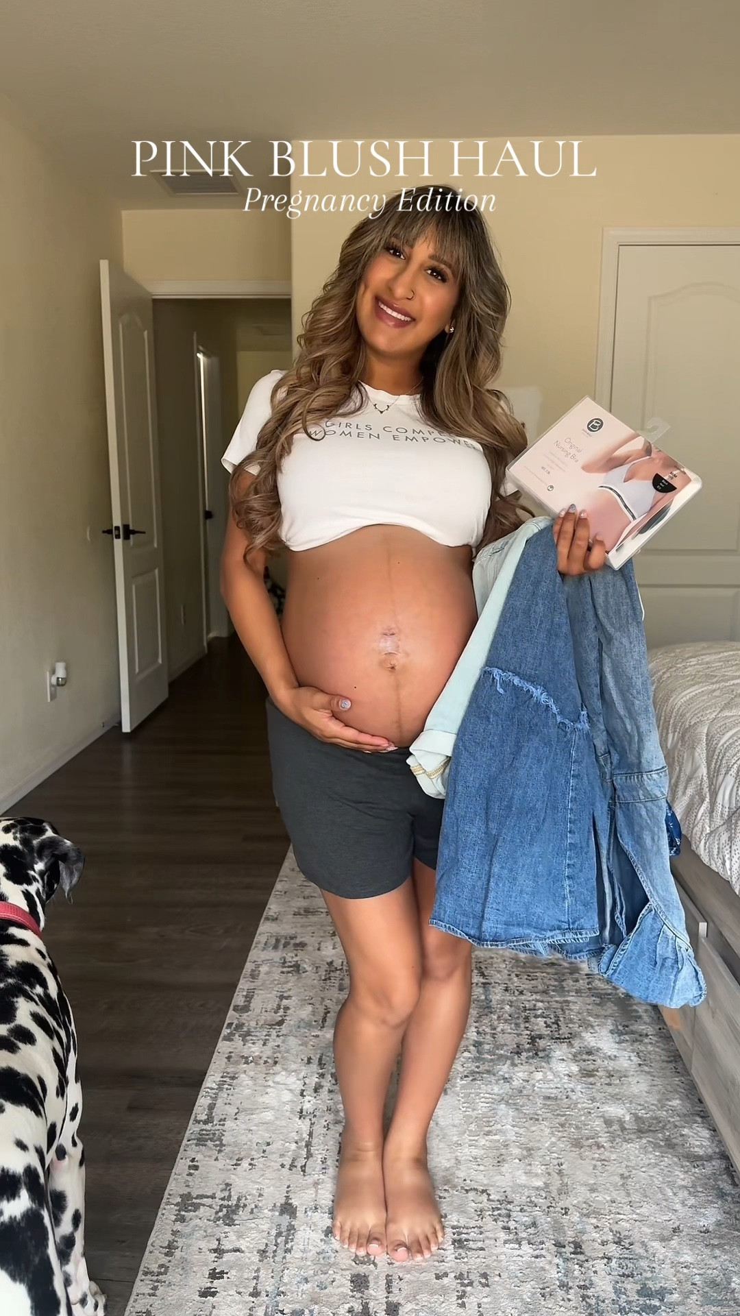 Absolutely love my @PinkBlush
Maternity haul! I ordered up one size for the overalls and dress, I'm normally a Small but I ordered a Medium. The overalls are meant to worn during pregnancy and post pregnancy. did have to unbutton one button on the sides.🤰🏽💙✨ 
#prettyinpinkblush
#pinkblushmaternity #pbambassador
#ad #sponsored #gifted

#LTKFamily #LTKBump #LTKBaby