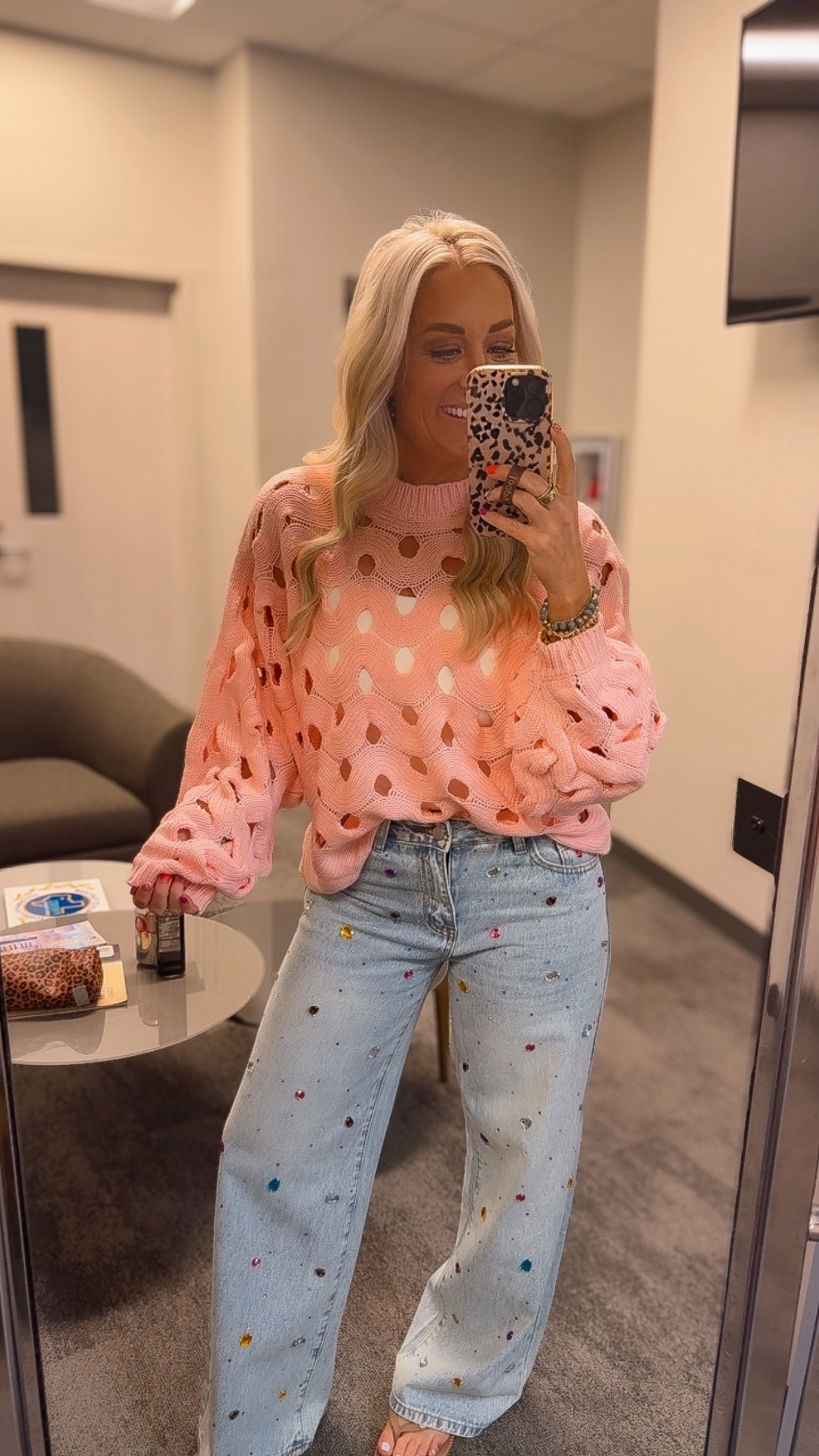 Loved this outfit for our podcast recording! 
Sweater size small
Jeans size medium 