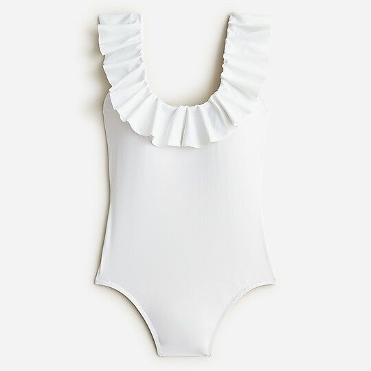 Ruffle scoopback one-piece | J.Crew US