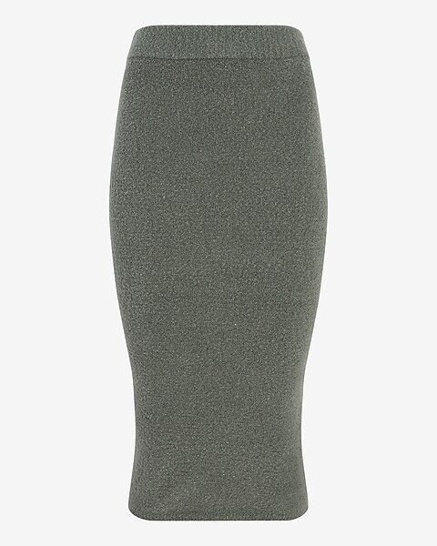 High Waisted Midi Sweater Pencil Skirt | Express