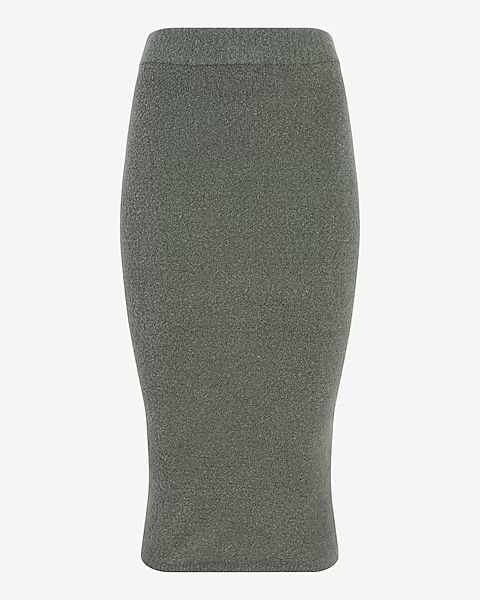 High Waisted Midi Sweater Pencil Skirt | Express