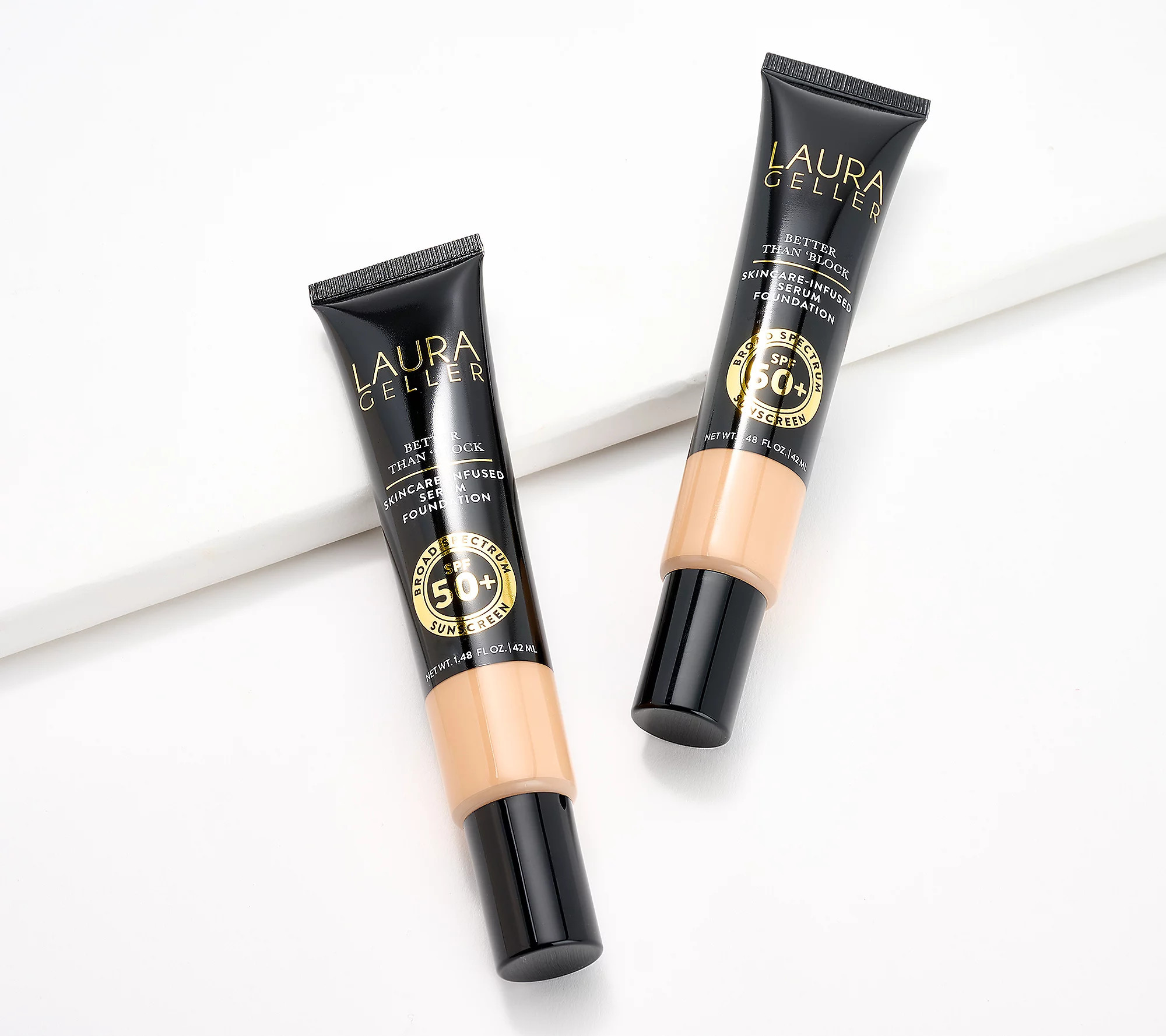 Laura Geller Better than Block SPF 50 Tinted Moisturizer Duo | QVC
