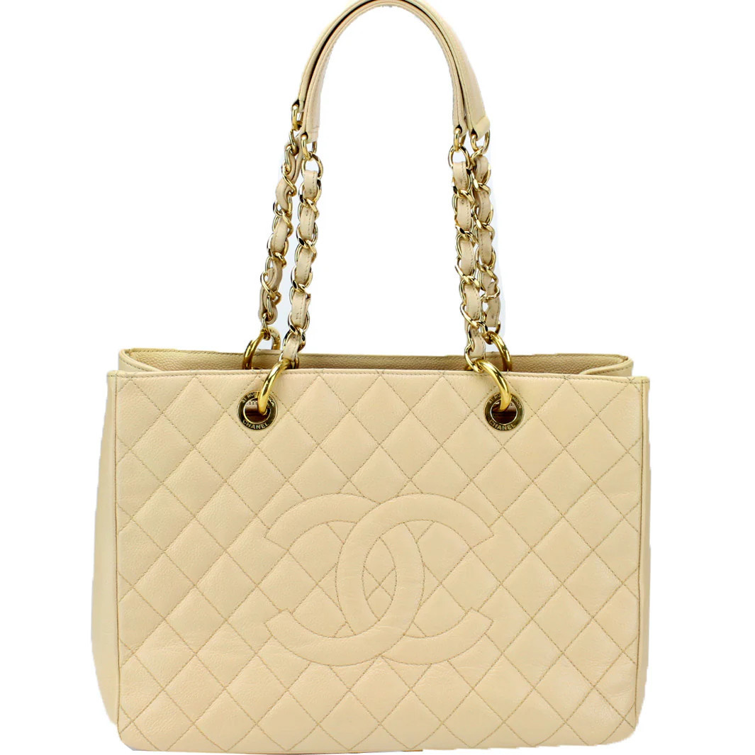 Grand Shopping Tote Caviar (PL1) | Keeks Designer Handbags