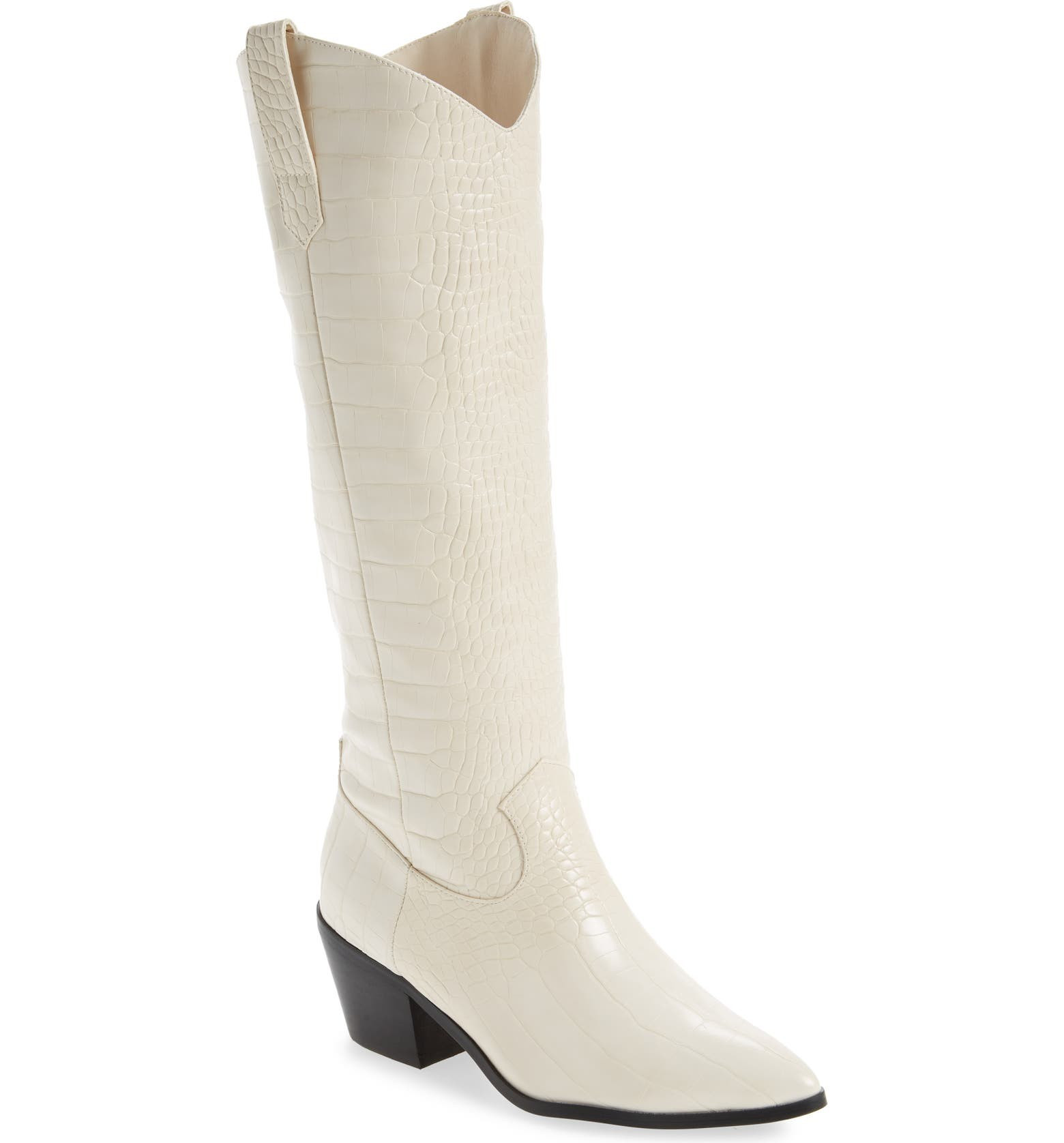 Howie Croc Embossed Tall Western Boot | Nordstrom