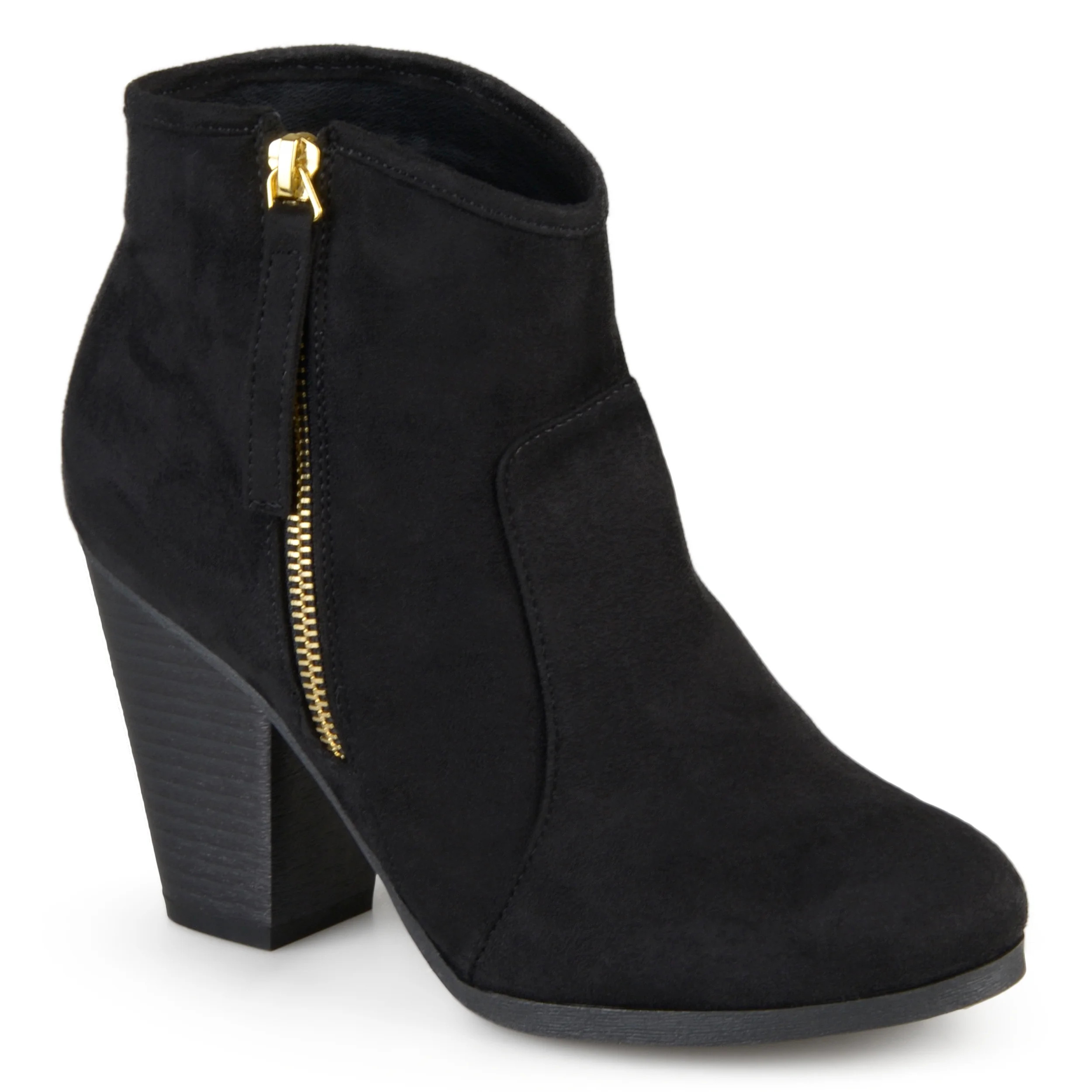 Womens Wide Width Faux Suede High Heel Ankle Boots | Walmart (US)