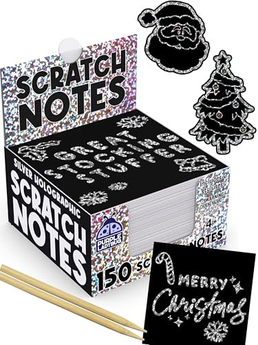 Purple Ladybug Silver Holographic Scratch Art Mini Notes - Scratch Art Notes Kids Games, Girls Stocking Stuffers for Kids, Teens, Boys, Christmas Gifts for Kid Arts & Crafts Supplies | Amazon (US)